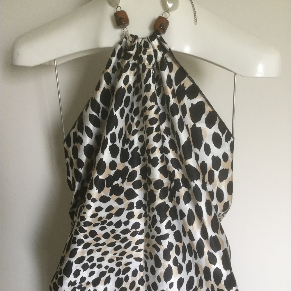 Leopard print women’s top backless